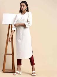 Classic White Cotton Kurti