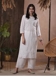 Classic White Cotton Kurti